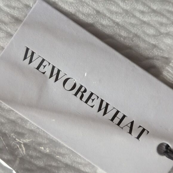 Cable Knit Varsity Skirt Optic White NWT Preppy Cozycore Comfy - Picture 8 of 10